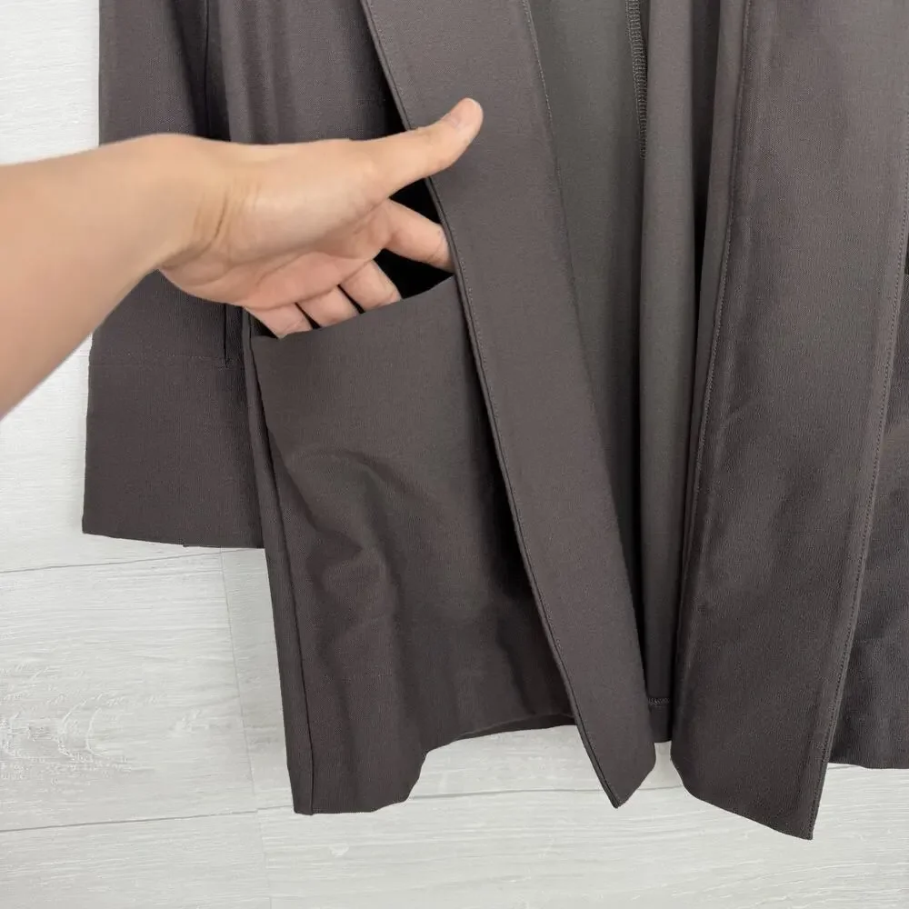 Eileen Fisher Washable Stretch Crepe Kimono Jacket Blazer S Petite Shawl Collar‎